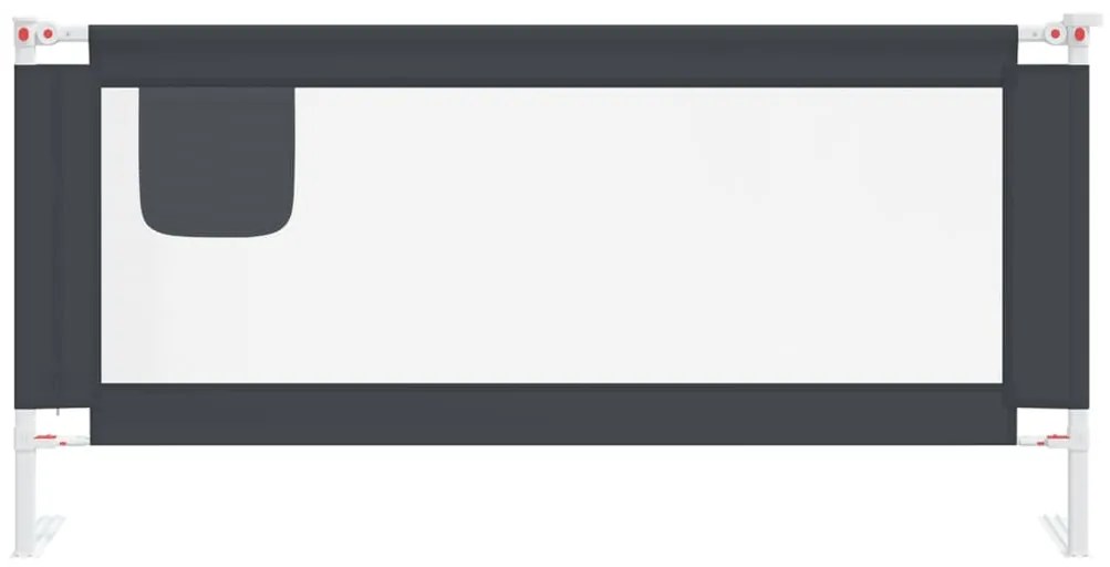 vidaXL Μπάρα Κρεβατιού Προστατευτική Σκούρο Γκρι 190x25 εκ. Υφασμάτινη