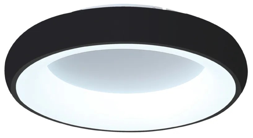 InLight Πλαφονιέρα οροφής LED 3600W 3CCT (by tuya) από μαύρο και λευκό ακρυλικό D:60W (42020-A-Black)