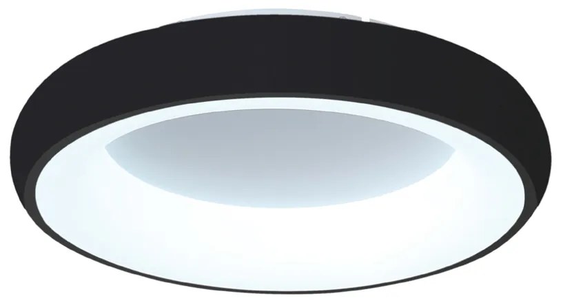 InLight Πλαφονιέρα οροφής LED 36W 3CCT (by tuya) από μαύρο και λευκό ακρυλικό D:60W (42020-A-Black)