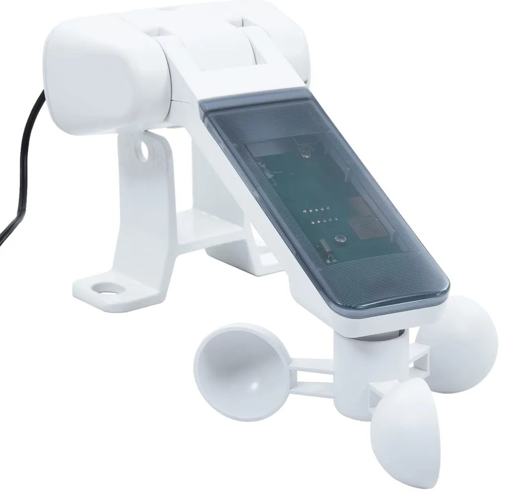 vidaXL Τέντα Αυτόματη με Σκίαστρο/LED/Αισθ. Ανέμου Μπλε/Λευκό 6 x 3 μ.