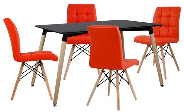 ΣΕΤ ΤΡΑΠΕΖΑΡΙΑΣ 5ΤΜΧ ΜΕ ΤΡΑΠΕΖΙ 120x80x73 cm ΚΑΙ 4 ΚΑΡΕΚΛΕΣ FB910221 9998860