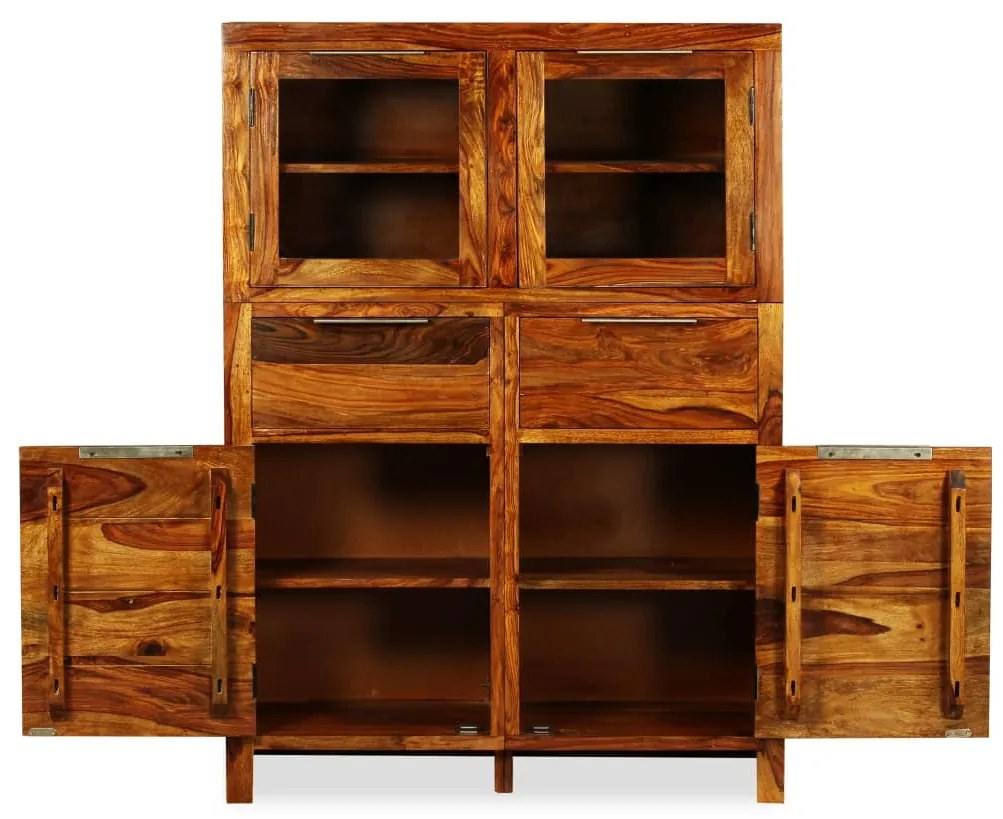 vidaXL Μπουφές Ψηλός 100 x 35 x 140 εκ. από Μασίφ Ξύλο Sheesham