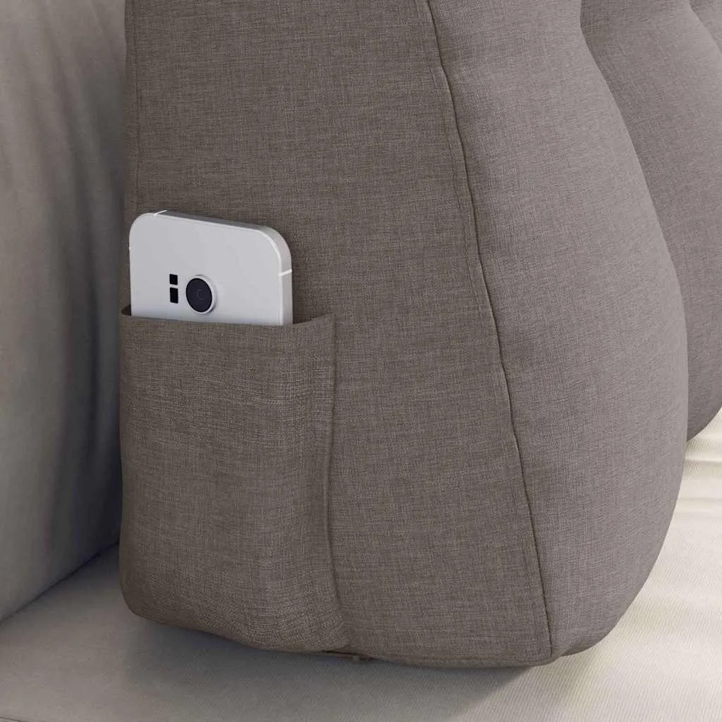 vidaXL Μαξιλάρι Πλάτης Taupe 80 x 24 x 50 εκ ύφασμα