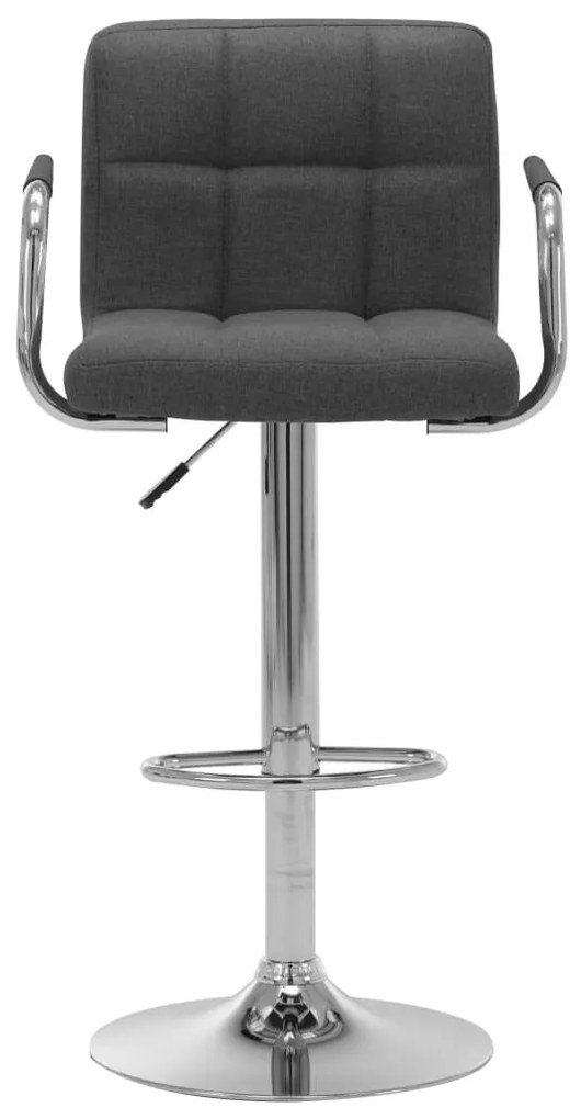 vidaXL Καρέκλες Μπαρ 2 τεμ. Σκούρο Γκρι Υφασμάτινες