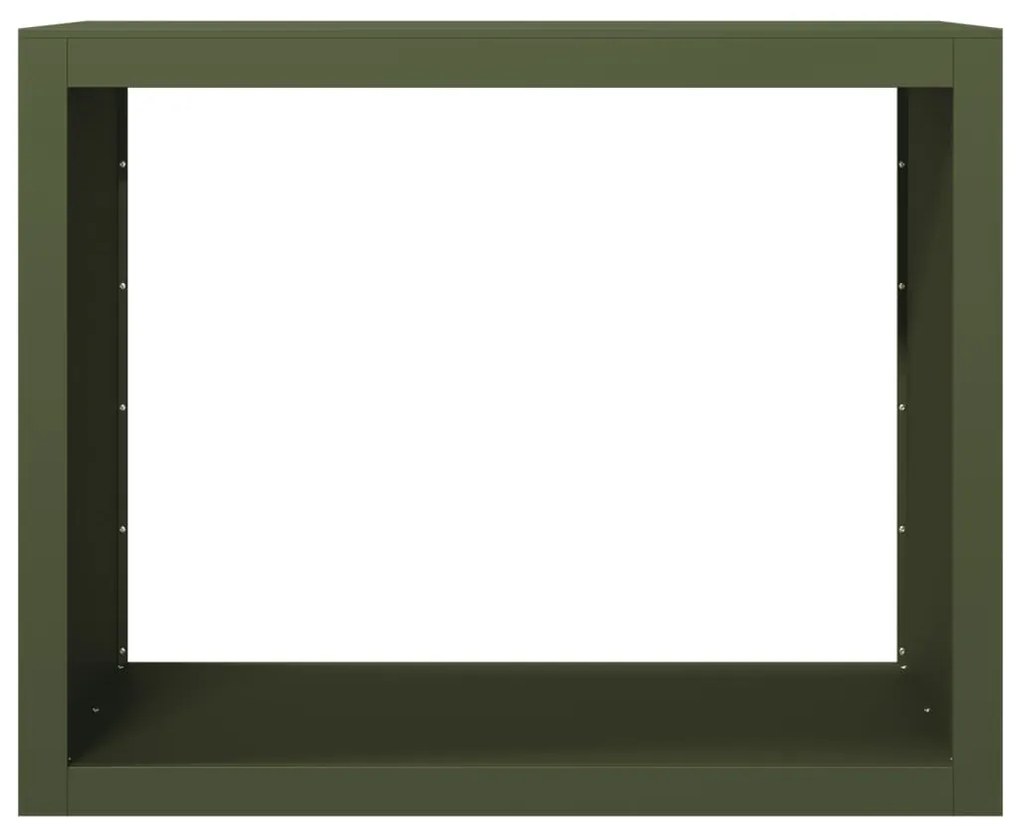 vidaXL Ράφι Καυσόξυλων Πράσινη 100x40x80 εκ. Ατσάλινο