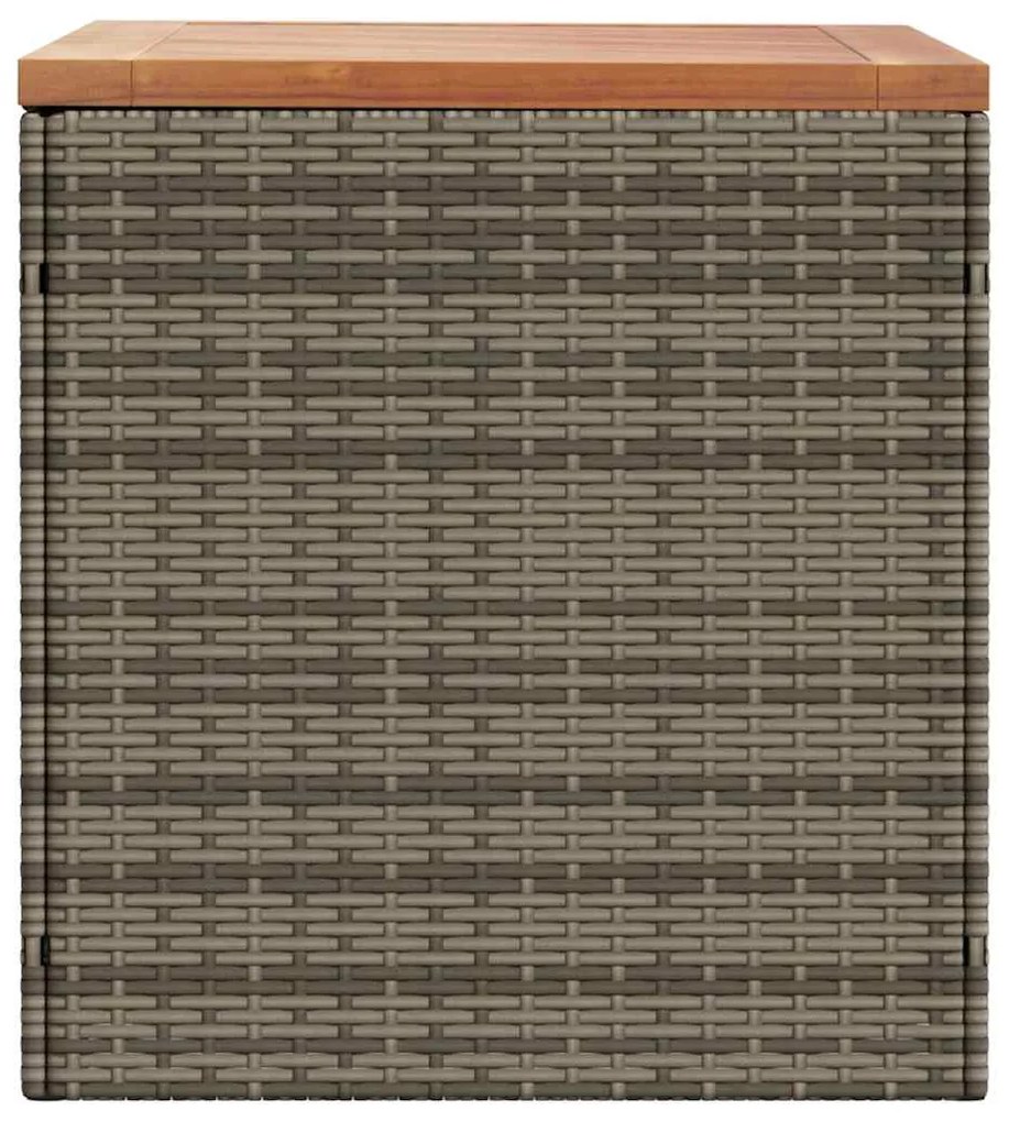 vidaXL Κουτί Αποθ. Κήπου Γκρι 110x50x54 εκ. Συνθ. Ρατάν/Μασίφ Ακακία