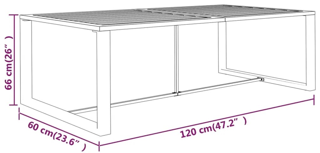 ΤΡΑΠΕΖΑΡΙΑ ΕΞΩΤΕΡΙΚΟΥ ΧΩΡΟΥ ΑΝΘΡΑΚΙ 120X60X66 ΕΚ. ΑΠΟ ΑΛΟΥΜΙΝΙΟ 318312