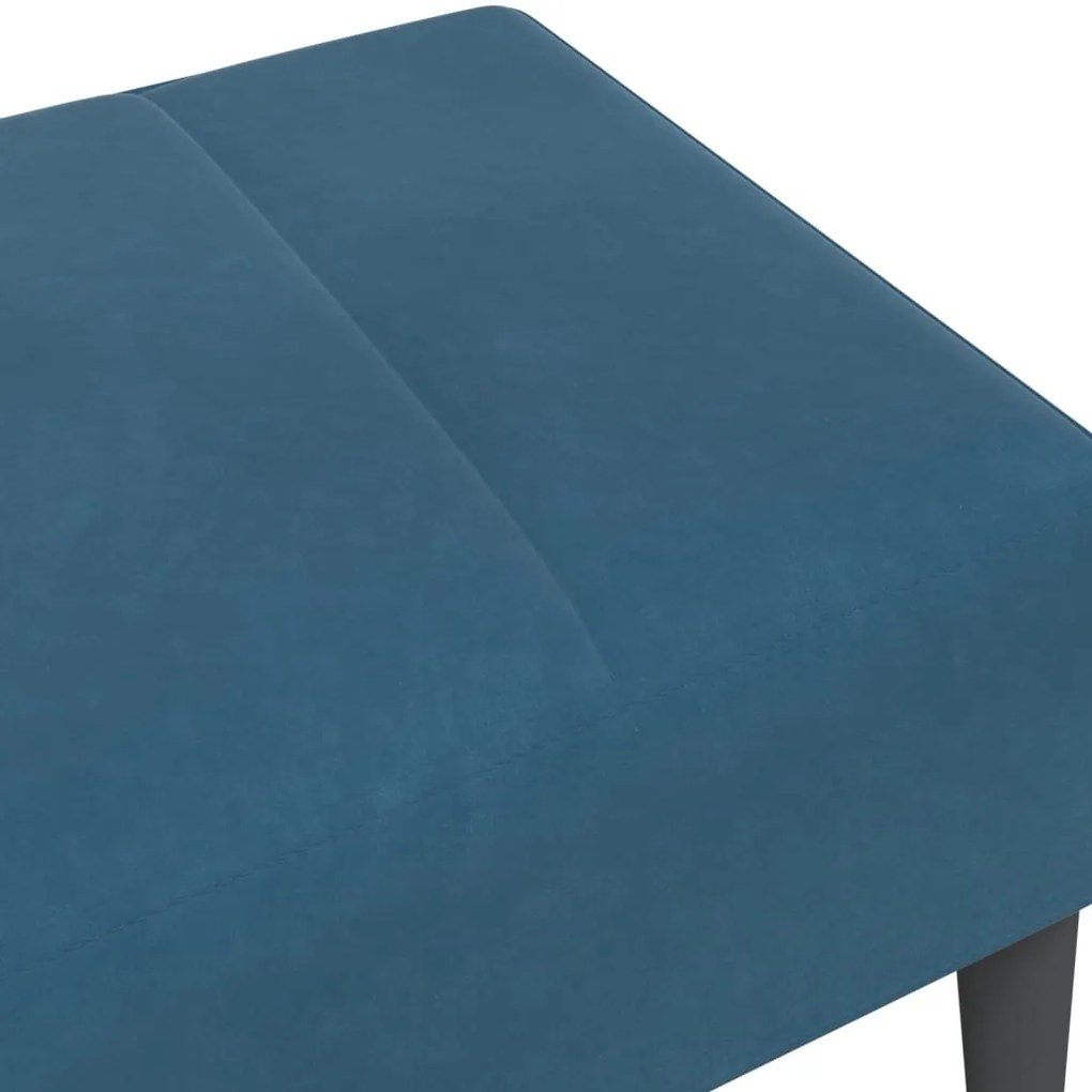 vidaXL Υποπόδιο Μπλε 77x55x31 εκ. Βελούδινο