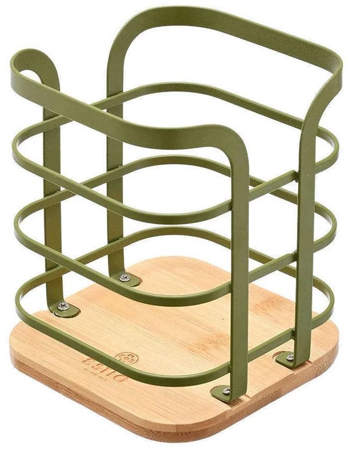 Βάση Για Κουτάλες 01-14155 12x12x14,5cm Green-Natural Estia Metal