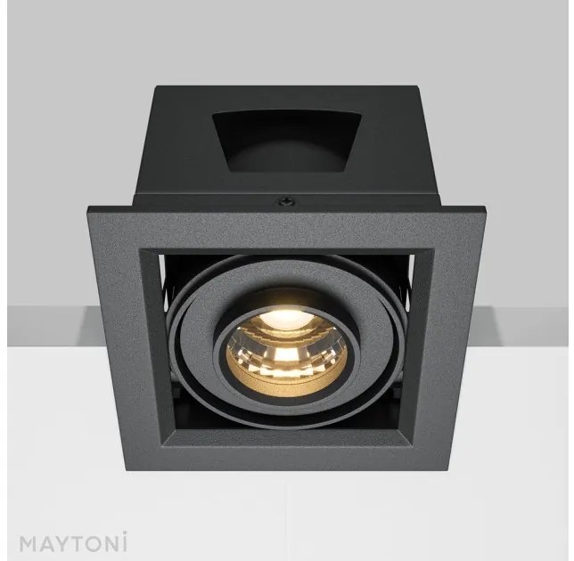 Χωνευτό Σποτ Φωτιστικό Οροφής LED 10W Μαύρο Κινητό Metal Modern DL093-01-10W3K-B Maytoni DL093-01-10W3K-B