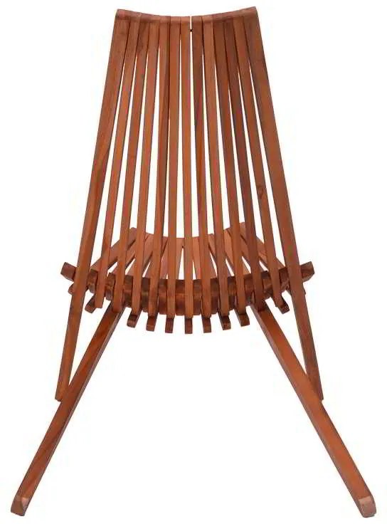 Πολυθρόνα Phoenox pakoworld πτυσσόμενη φυσικό teak ξύλο 101x63x80εκ