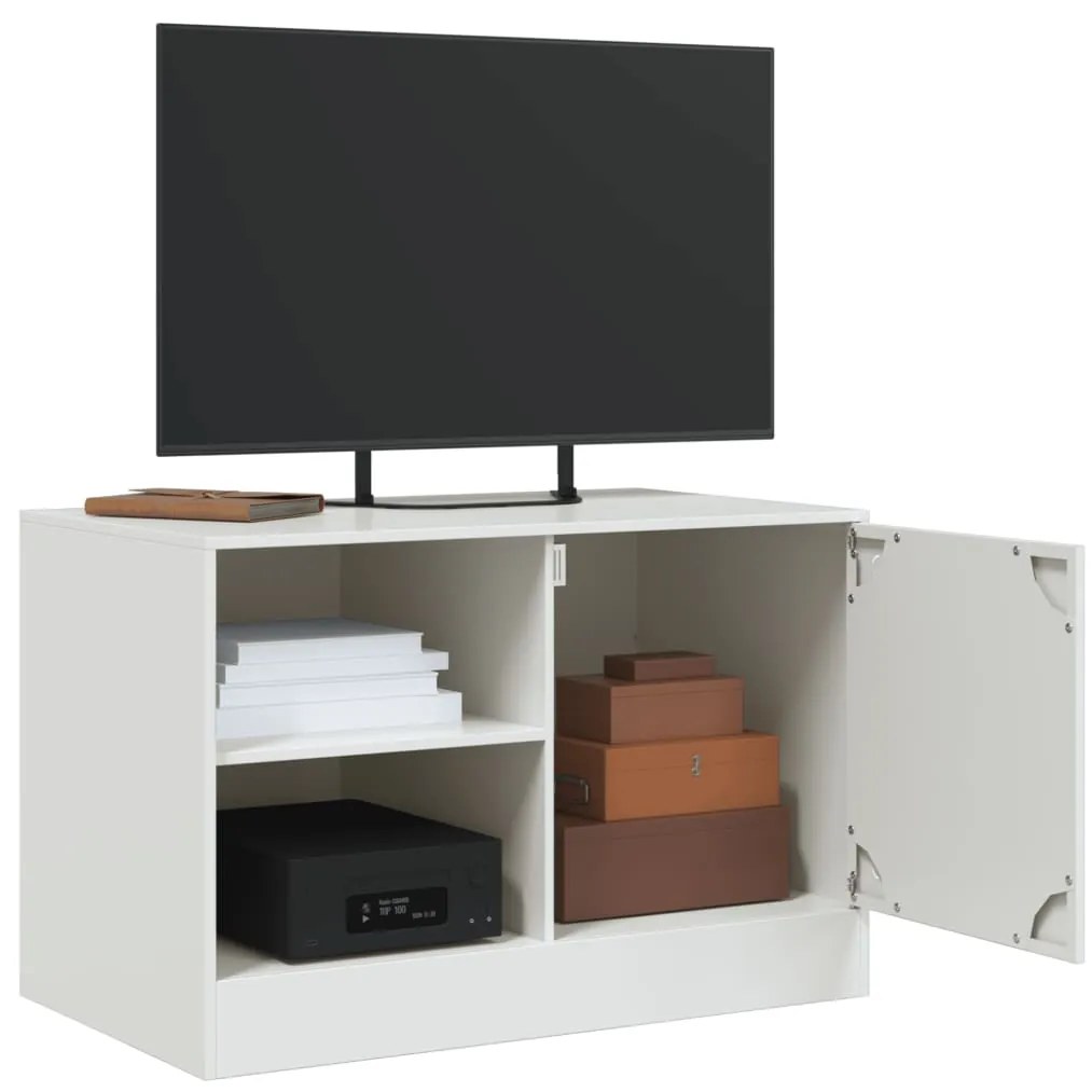 vidaXL Έπιπλα Τηλεόρασης 2 τεμ. Λευκό 67 x 39 x 44 εκ. από Χάλυβα
