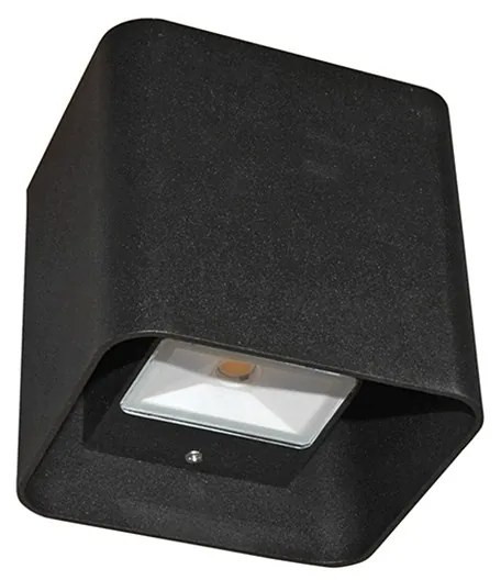 Adeleq Led Φωτιστικό Επίτοιχο Αλουμινίου Κύβος Διπλής Κατεύθυνσης 2x3W 3000K Μαύρο 3-691811
