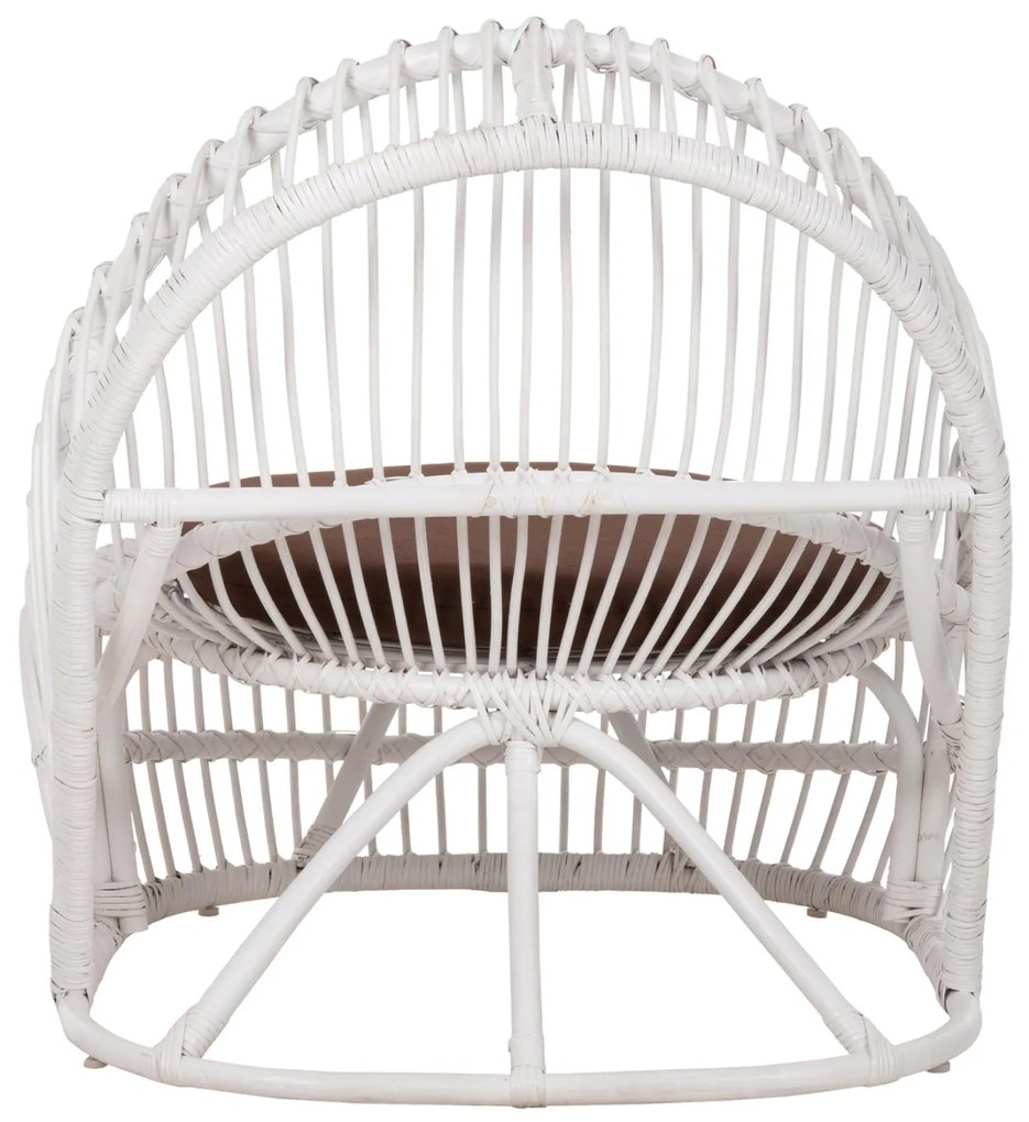 Καρέκλα - Πολυθρόνα ENTROPY C9840.02 Φυσικό Rattan με Καφέ Μαξιλάρι 80x97x85Υεκ. 80x97x85 εκ.