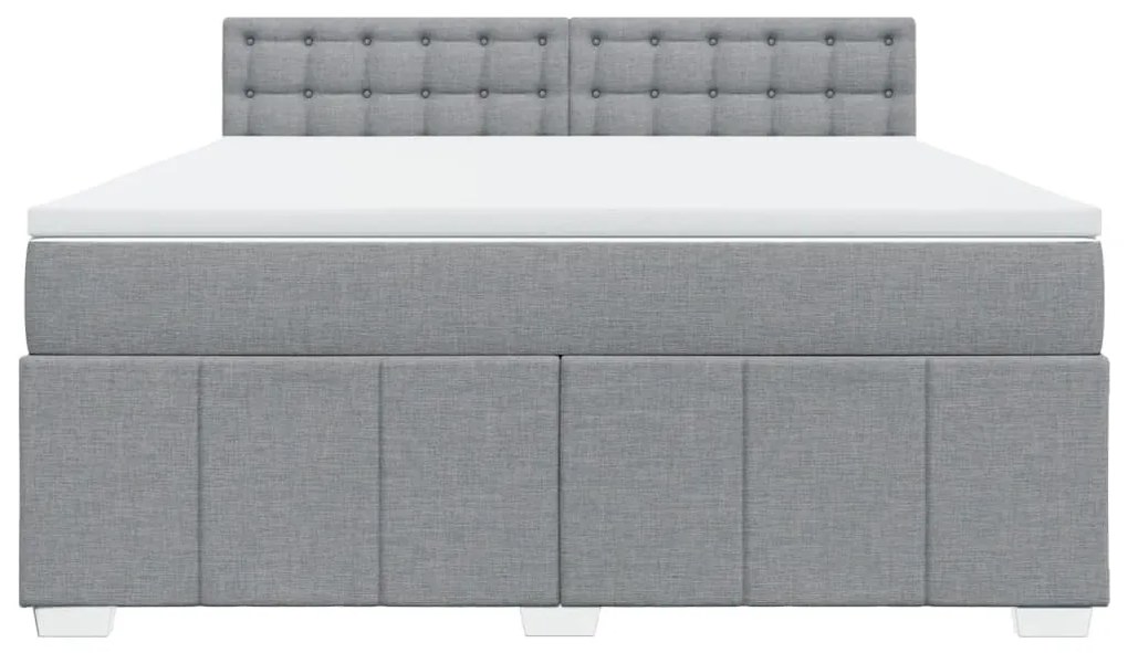 ΚΡΕΒΑΤΙ BOXSPRING ΜΕ ΣΤΡΩΜΑ ΑΝΟΙΧΤΟ ΓΚΡΙ 180X200 ΕΚ. ΥΦΑΣΜΑΤΙΝΟ 3287161