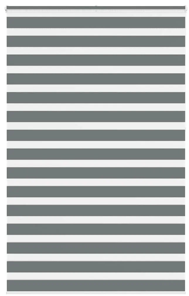 vidaXL Ζέβρα τυφλή Σκούρο Γκρι Πλάτος υφάσματος 135,9 εκ. Πολυεστέρας