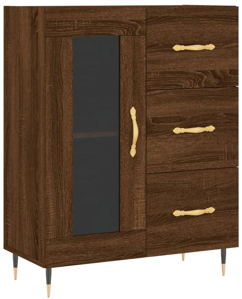 vidaXL Ντουλάπι Καφέ Δρυς 69,5 x 34 x 90 εκ. Επεξεργασμένο Ξύλο