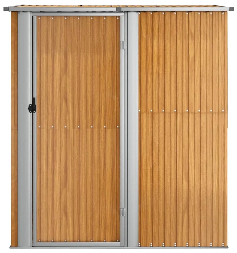 vidaXL Αποθήκη Κήπου 180,5 x 97 x 209,5 εκ. με Ξύλινη Όψη από Γαλβανισμένο Ατσάλι