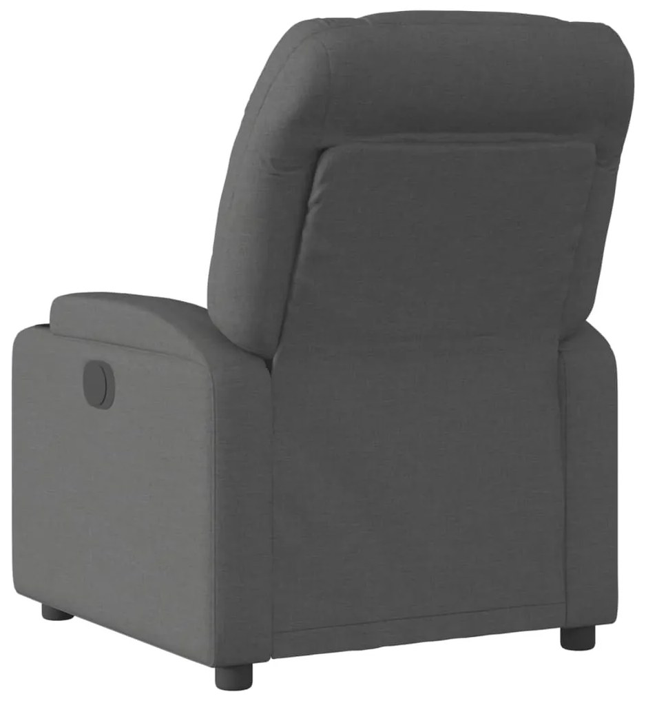 vidaXL Πολυθρόνα με Ανακλινόμενη Πόρτα Σκούρο Γκρι Υφασμάτινη