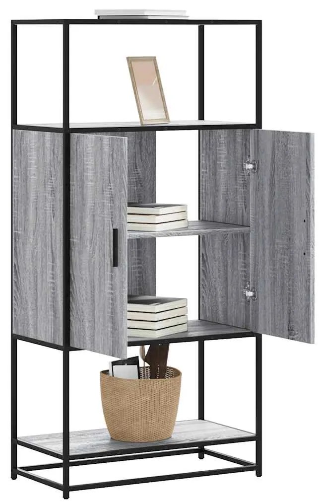 vidaXL Highboard Grey Sonoma Κατασκευασμένο ξύλο και μέταλλο