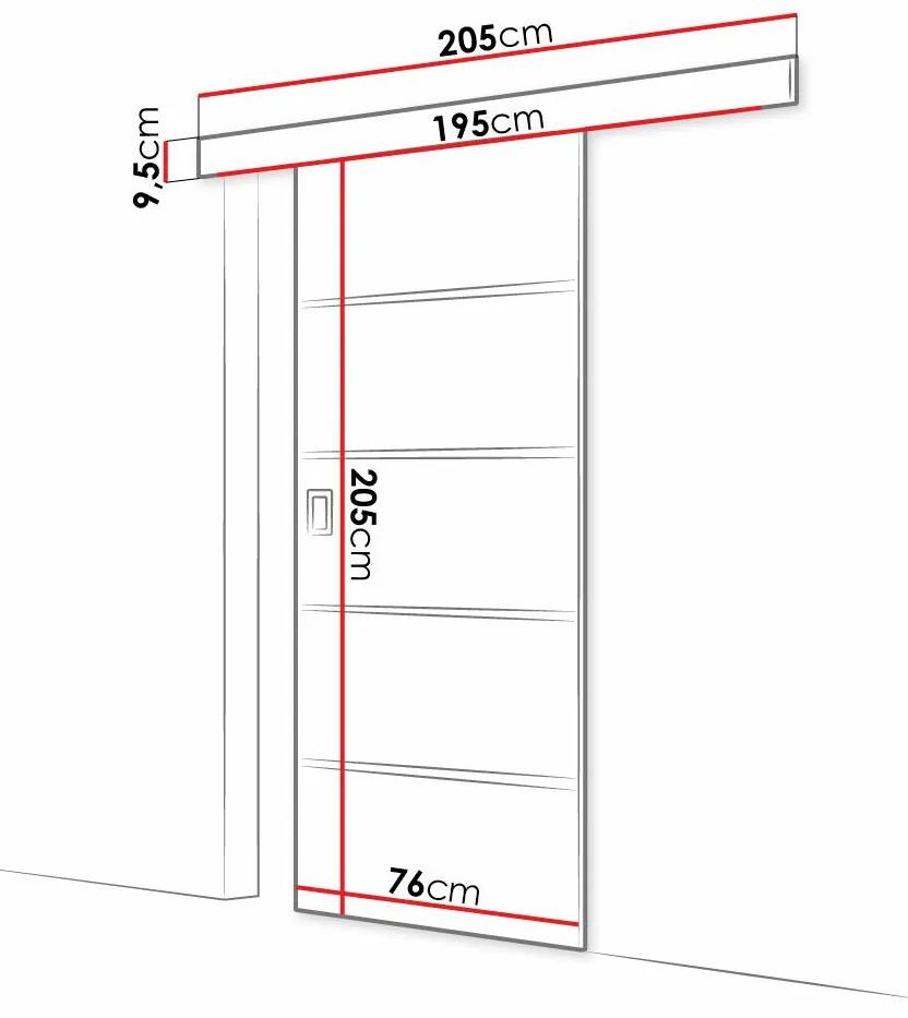 Συρόμενες πόρτες Dover 214, 19 kg, Craft δρυς, Πλαστικοποιημένη μοριοσανίδα, Ανοιχτό καφέ, Αλουμίνιο | Epipla1.gr