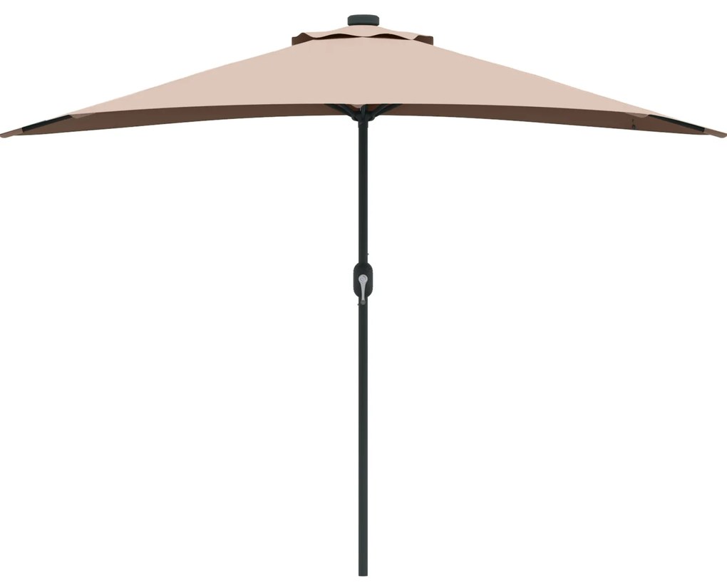 vidaXL Ομπρέλα Κήπου Taupe 294 x 150 x 224 εκ. ύφασμα