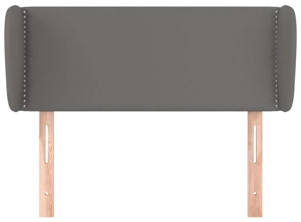 vidaXL Κεφαλάρι με Πτερύγια Γκρι 103x23x78/88 εκ. Συνθετικό Δέρμα