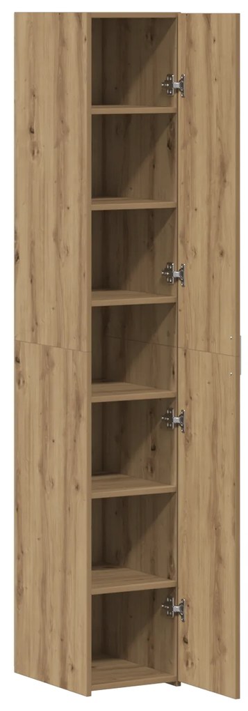 vidaXL Υψηλό ντουλάπι Καρυδιά 30x42.5x185 εκ. Επεξεργασμένο Ξύλο