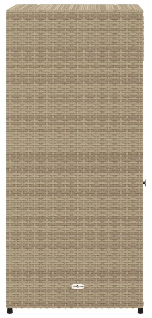 Ντουλάπι Αποθήκευσης Κήπου Beige 55x55x111 εκ. Συνθετικό Ρατάν - Μπεζ