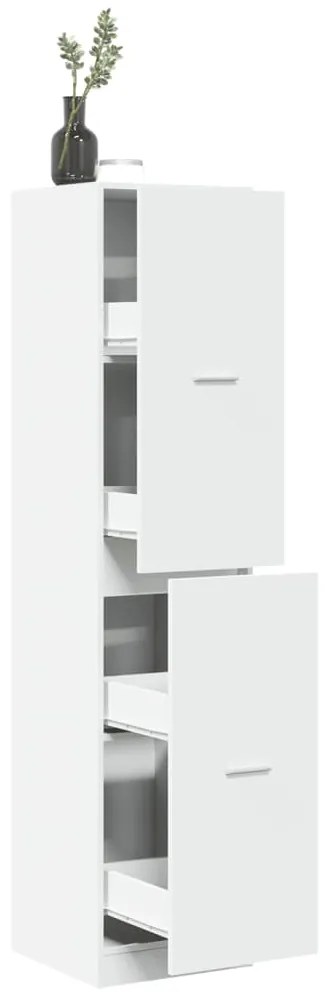 Συρταριέρα Γενικής Χρήσης Λευκή 40x41x174,5 εκ. Επεξ. Ξύλο