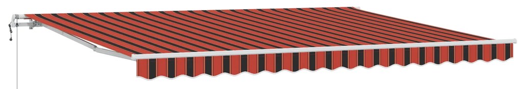 vidaXL Ανασυρόμενη Τέντα Πορτοκαλί και Καφέ 450x300 εκ.