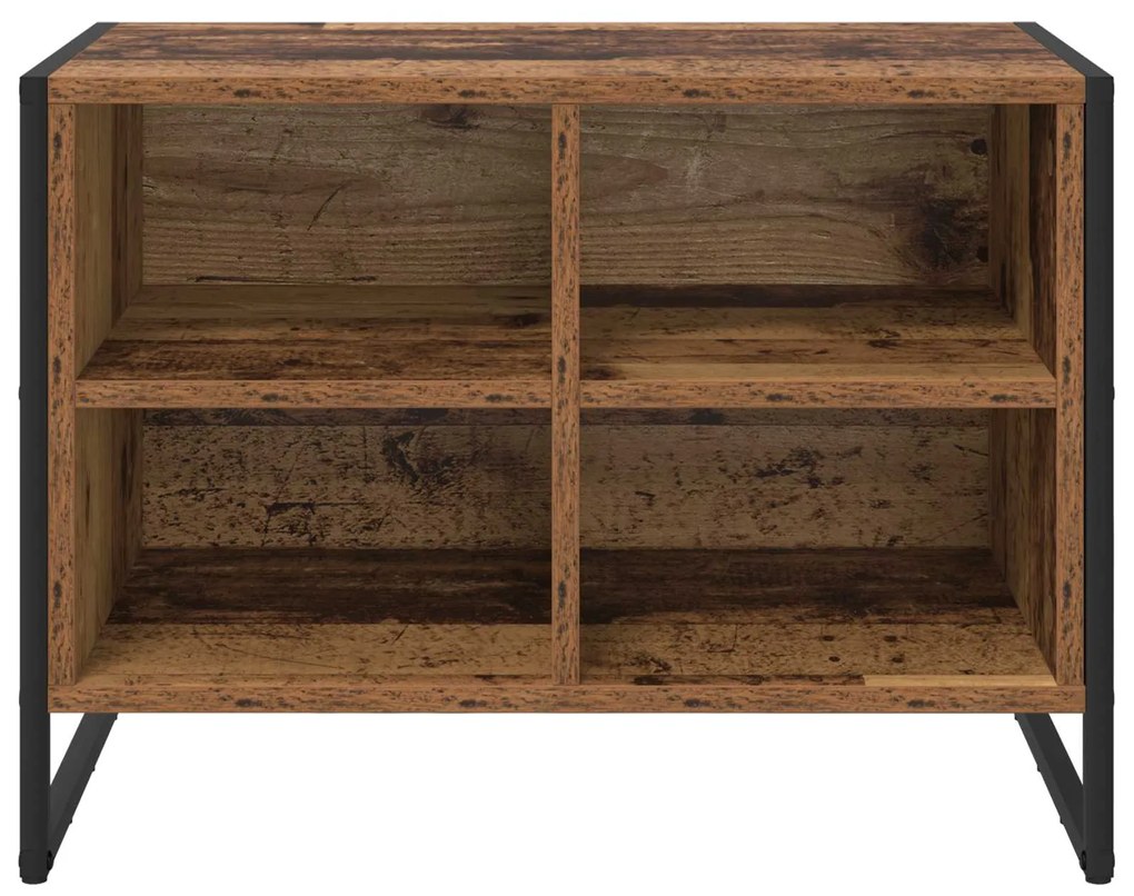 vidaXL Ντουλάπα Παπουτσιών με αποθήκευση Παλιό Ξύλο 60 x 35 x 44 εκ.