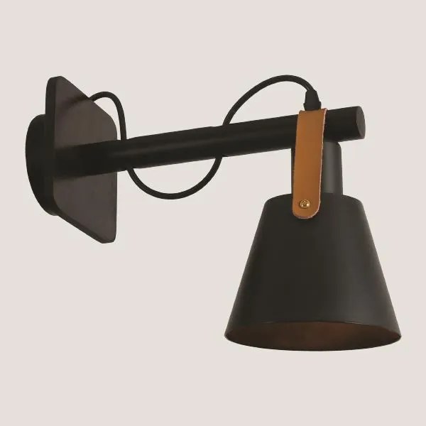 ΑΠΛΙΚΑ ΤΟΙΧΟΥ Ε27 310X150X170 ΜΑΥΡΟ ARTE ILLUMINA Eurolamp 144-28000