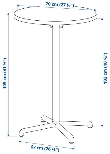 STENSELE τραπέζι μπαρ, 70 cm 092.882.24