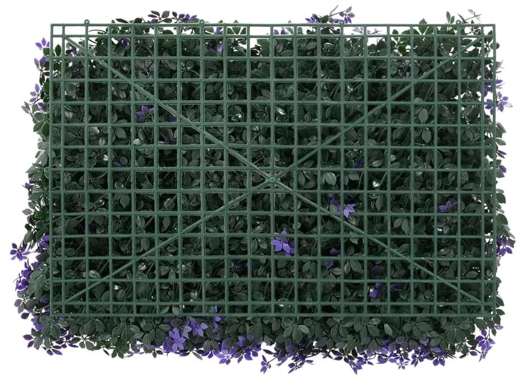 vidaXL Φράχτης 24 τεμ. Μοβ 40 x 60 εκ. από Τεχνητά Φύλλα