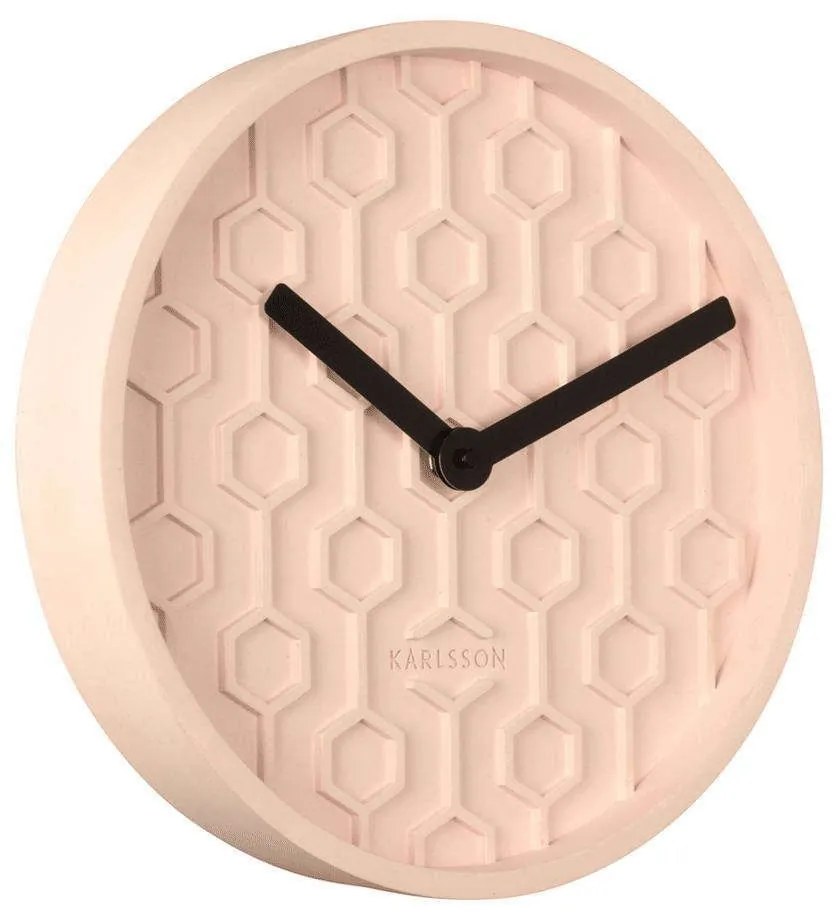 Ρολόι Τοίχου Honeycomb KA5869PI 31x5cm Pink Karlsson Cement
