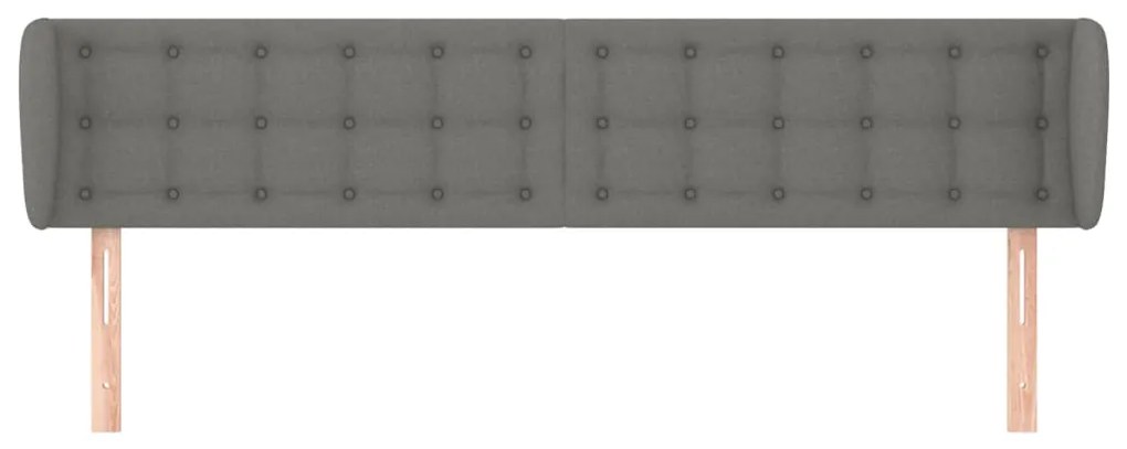 vidaXL Κεφαλάρι με Πτερύγια Σκούρο Γκρι 163x16x78/88 εκ. Υφασμάτινο