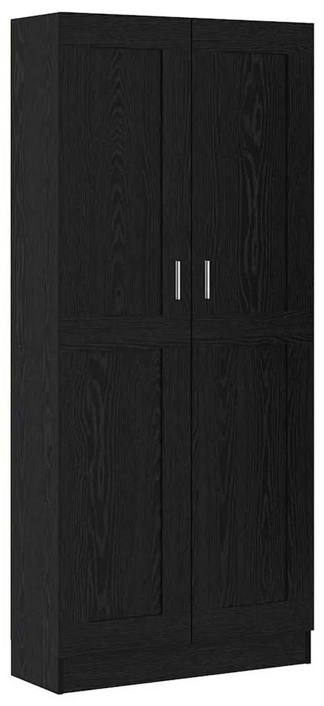 vidaXL Βιβλιοθήκη Μαύρη Οξυά 82,5 x 30,5 x 185 cm Επεξεργασμένο ξύλο