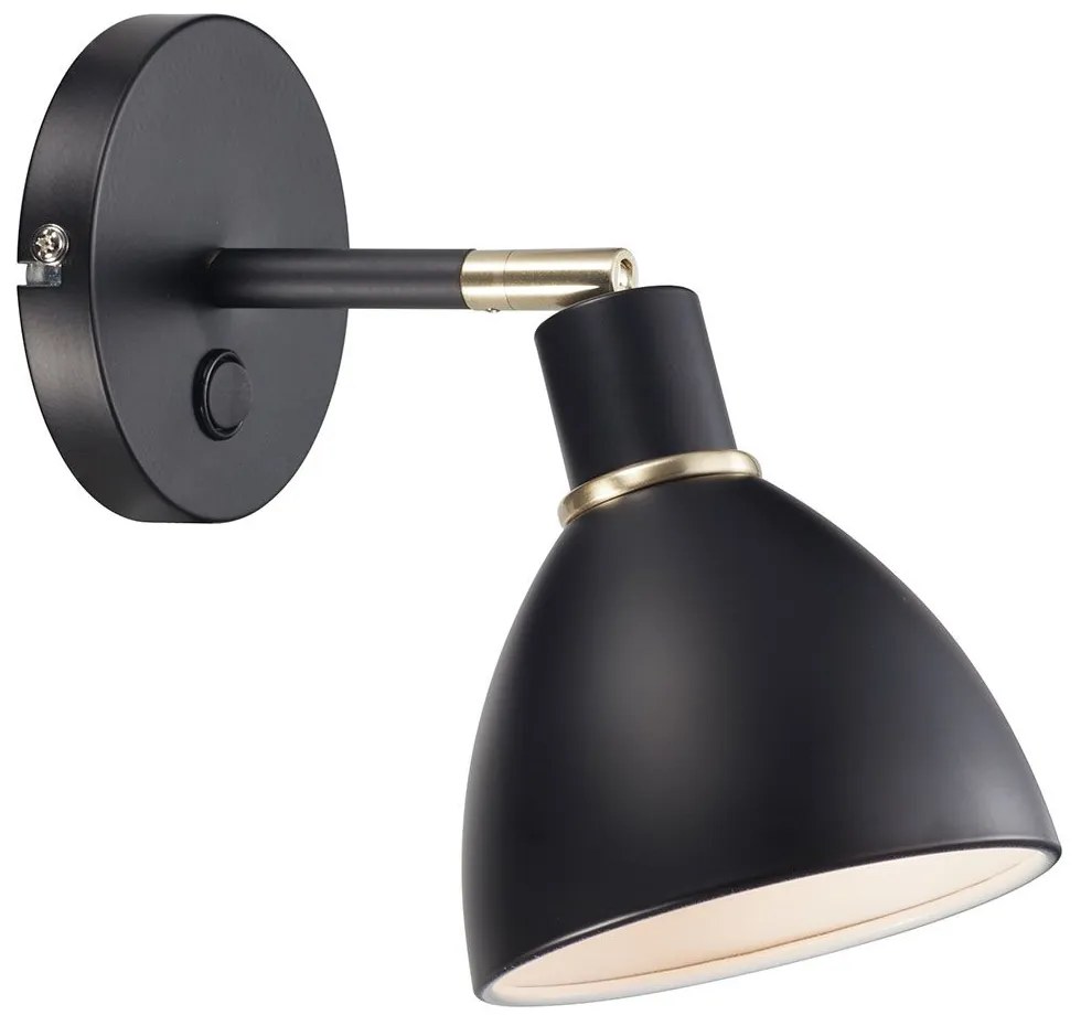 Φωτιστικό Τοίχου Ray 63191003 23x20cm 1xE14 40W Black Nordlux Metal