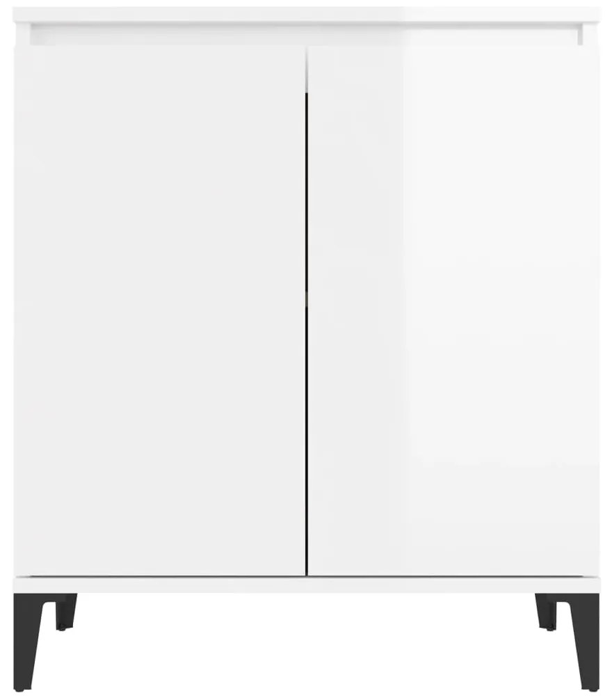 vidaXL Ντουλάπι Γυαλιστερό Λευκό 60x35x70 εκ. από Επεξεργασμένο Ξύλο