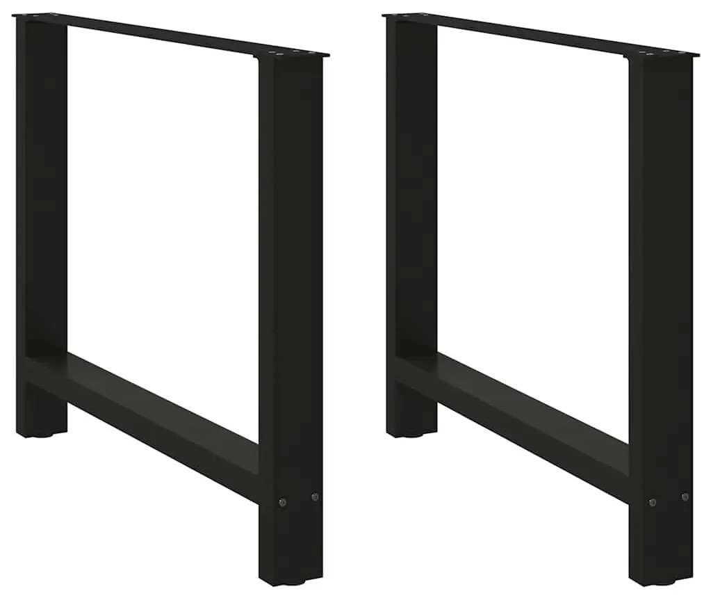 Πόδια Τραπεζαρίας 2 τεμ. Μαύρα 90x(72-73) εκ. Ατσάλι