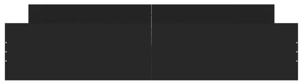 Πλαίσιο Κρεβατιού με Κεφαλάρι &amp; Ποδαρικό Μαύρο 200 x 200 εκ. - Μαύρο