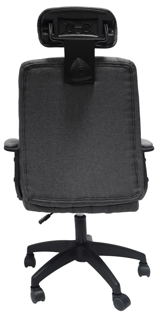 ΚΑΡΕΚΛΑ ΓΡΑΦΕΙΟΥ NIMBLE HM1199.12 ΓΚΡΙ ΥΦΑΣΜΑ-ΜΑΥΡΟΣ ΣΚΕΛΕΤΟΣ&amp;ΒΑΣΗ 59x64x122Υεκ