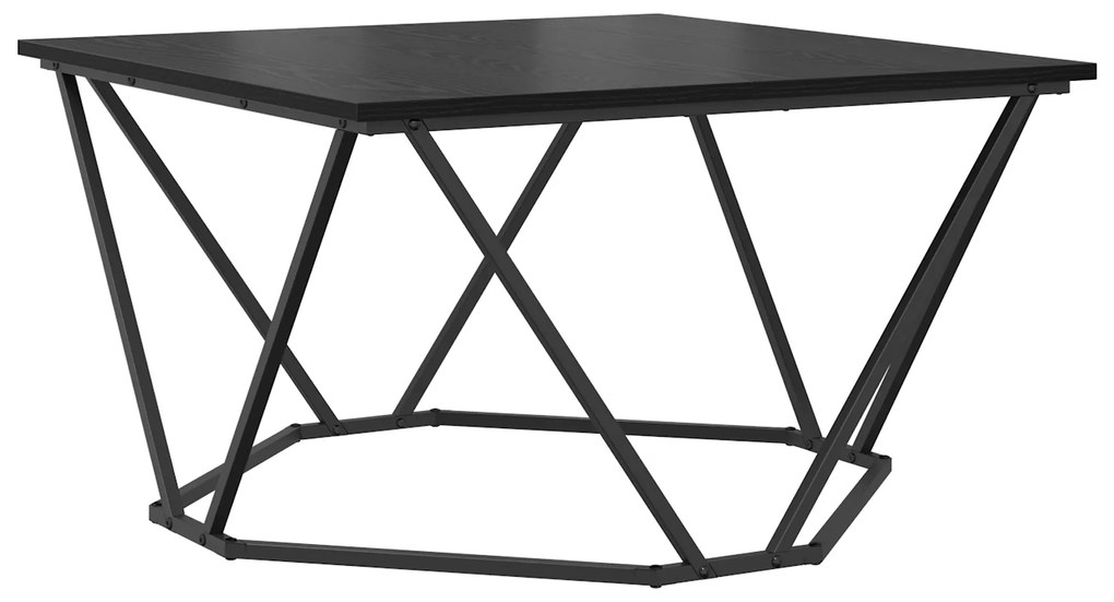 vidaXL Τραπεζάκι σαλονιού Μαύρο Δρυς 80x80x45 εκ. Κατασκευασμένο από Ξύλο