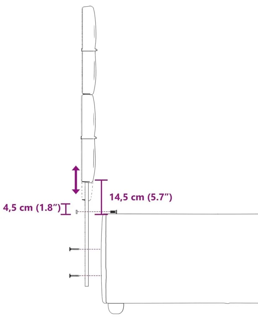 Κρεβάτι Boxspring με Στρώμα Σκούρο Γκρι 90x200 εκ. Υφασμάτινο - Γκρι