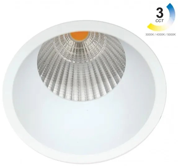 Χωνευτό Σποτ Φωτιστικό Οροφής LED 15W IP44 3CCT Dart Gekas  42-000142 Λευκό