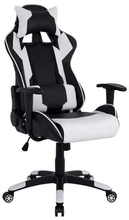Πολυθρόνα Gaming 64,5x70x(123-130) HM1072.04 Black-White