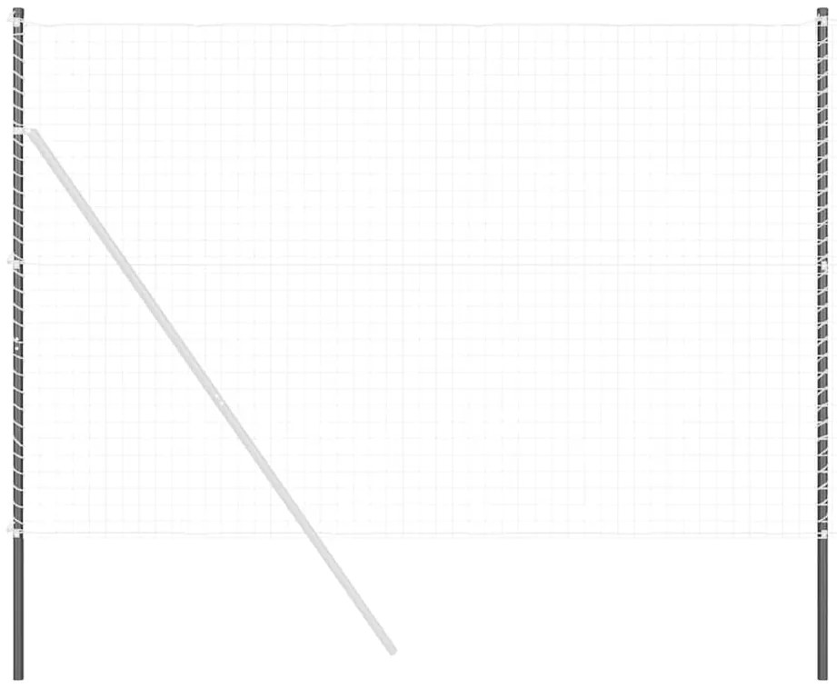 vidaXL Πό posts φράχτη 2 pcs Γκρι 200 cm Ατσάλι με Επικάλυψη Πούδρας