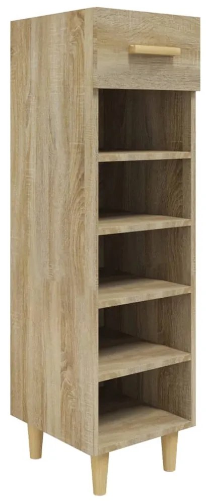 vidaXL Παπουτσοθήκη Sonoma Δρυς 30x35x105 εκ. από Επεξεργασμένο Ξύλο