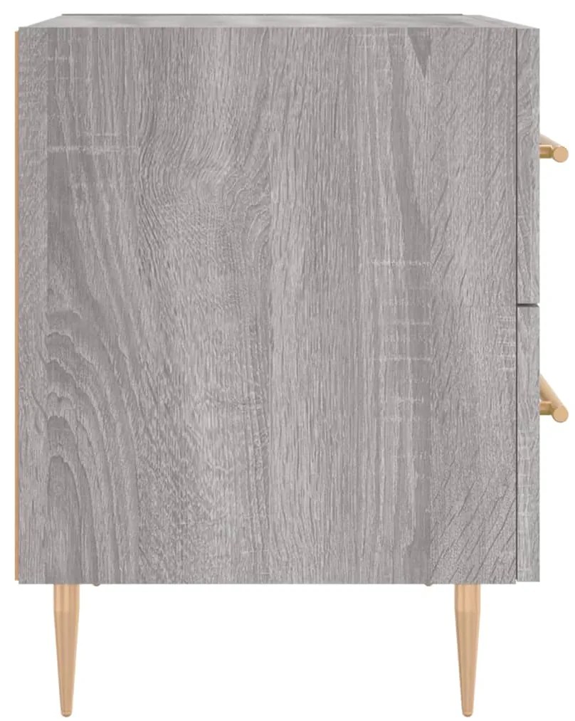 vidaXL Κομοδίνο Γκρι Sonoma 40 x 35 x 47,5 εκ. από Επεξεργασμένο Ξύλο